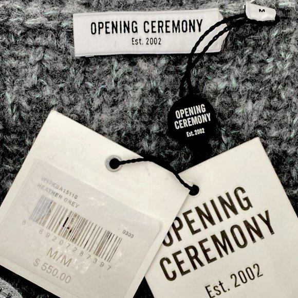 OPENING CEREMONY Cable Fuzzy Knit Wool Sweater - Picture 12 of 13